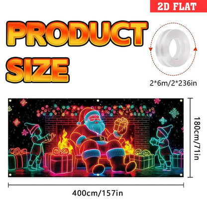 🔥Solange der Vorrat reicht 60 % Rabatt!🎉UV-fluoreszierendes Weihnachtsbanner