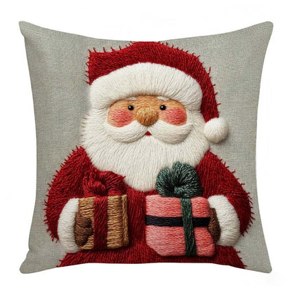 Festive Christmas Character Pillow Cover
