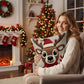 Festive Christmas Character Pillow Cover