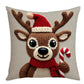 Festive Christmas Character Pillow Cover