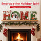 📢📢60 % de réduction !!!🎅Décoration murale en bois pour Noël avec lettres - HOME/JOY