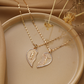 Split Heart Devotional Necklace For Couples