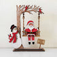 📢📢50% RABATT!!! 🎅🎄3D Santa in Holz auf Swing Dekor Tisch