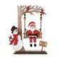 📢📢50% RABATT!!! 🎅🎄3D Santa in Holz auf Swing Dekor Tisch