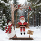 📢📢50% RABATT!!! 🎅🎄3D Santa in Holz auf Swing Dekor Tisch