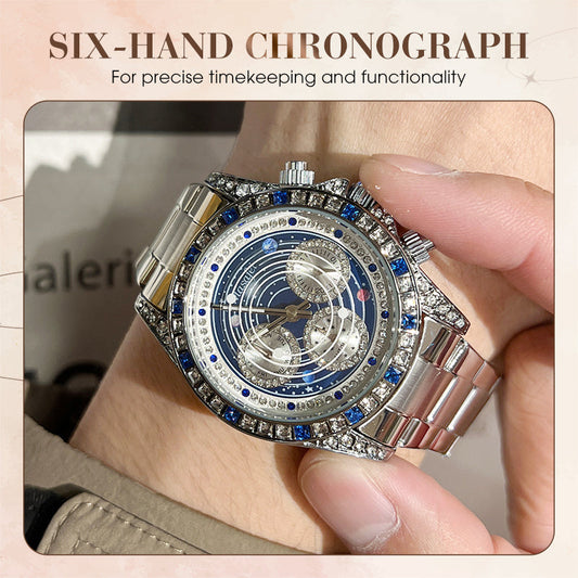 📢📢68 % Rabatt!!! 🎅【🎁Weihnachtsgeschenk🎁】TINAIBIN Zwölf Sternzeichen & Sternenhimmel Diamant Automatikuhr Skelett Herrenuhr