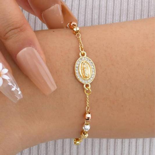 📢📢50 % Rabatt!!!✝️Elegantes Armband mit Strasskreuz