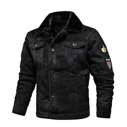 📢📢60 % Rabatt !!!⏰ Herren-Outdoor-Lederjacke mit Fleecefutter ✈️Kostenloser Versand
