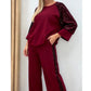 📢📢60 % Rabatt!! ⏰Sweatshirt- und Hosen-Set für Damen mit Paillettenbesatz