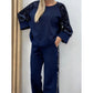 📢📢60 % Rabatt!! ⏰Sweatshirt- und Hosen-Set für Damen mit Paillettenbesatz