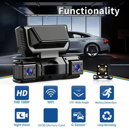 📢📢60 %  RABATT !! ⏰4-Kanal-Dashcam mit WLAN und Nachtsichtfunktion🚗💡