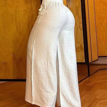 📢📢60% Rabatt!! ⏰Damen-Hose – Hoher Bund, Weites Bein, Mit Gürtelakzent & Vielseitiger Look ✨