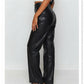Versatile High-Waist Faux Leather Pants