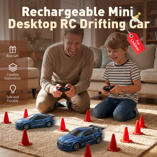 📢📢60 % Rabatt!! ⏰Wiederaufladbares Mini-Desktop-RC-Drift-Auto