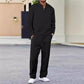 📢📢60 % Rabatt!! ⏰Herren-Set aus Sweatshirt mit Waffelstrick und Hose mit geradem Bein