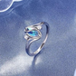 💍 50% RABATT NU!! 💎 Geometrischer Damenring mit ovalem grünem Mondstein & Zirkonia – Modern, Stilvoll & Täglicher Tragekomfort ✨