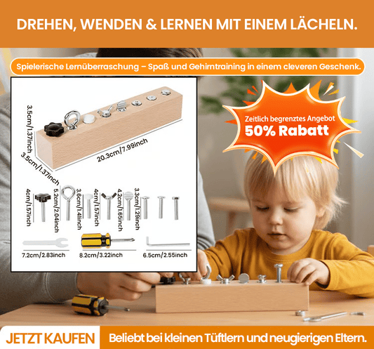 🔥Heißer Verkauf 50% Rabatt🔥🪛🔩🔧Pädagogisches Schraub-Activity-Board🎁