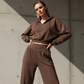 📢📢60 % Rabatt!! ⏰Damen-Set aus kurzem Hoodie und weit geschnittener Hose
