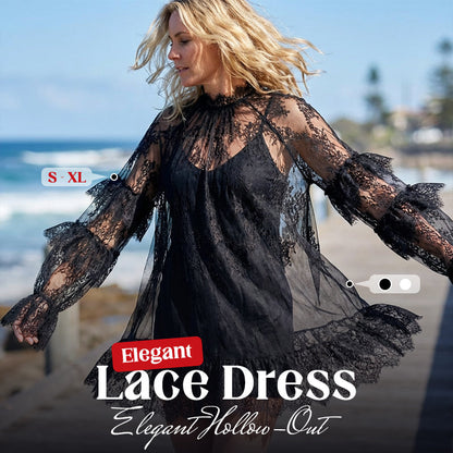 📢📢50% Rabatt  !!⏰ Elegantes Spitzenkleid mit Ausschnitten – Feminin & luftig – Perfekt für besondere Anlässe, Sommerpartys oder romantische Abende – zarte Spitze mit modernen Details 🌸