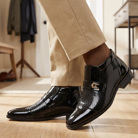 📢📢60 % Rabatt!! ⏰ Elegante glänzende PU-Lederschuhe – Klassische Schuhe für Herren