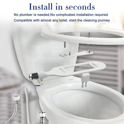📢📢60 % Rabatt!! ⏰ Nichtelektrischer Bidet-Aufsatz mit Doppeldüse – Hygienische Selbstreinigung, Einfache Installation & Wasserdruck-Kontrolle ✨