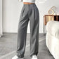 Damenhose mit hoher Taille und weitem Bein