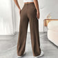 Damenhose mit hoher Taille und weitem Bein