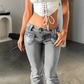 🔥Solange der Vorrat reicht 40 % Rabatt!🎉Damen-Freizeithose mit niedriger Leibhöhe und ausgestelltem Bein