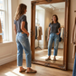 📢📢35% RABATT !!⏰Damen-Retro-Cropped-Straight-Leg-Jeans👖