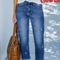 📢📢35% RABATT !!⏰Damen-Retro-Cropped-Straight-Leg-Jeans👖