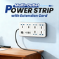 📢📢50% RABATT !!⏰Mehrfachsteckdose mit langer Verlängerungsschnur – USB-Ports inklusive, Überspannungsschutz & kompaktes Design 📱