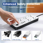 📢📢50% RABATT !!⏰Mehrfachsteckdose mit langer Verlängerungsschnur – USB-Ports inklusive, Überspannungsschutz & kompaktes Design 📱