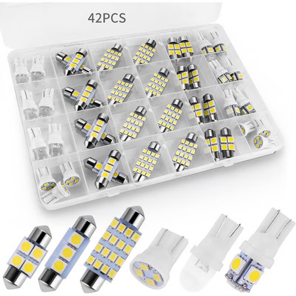 📢📢50% RABATT !!⏰42-teiliges Superhelles LED Auto-Innenraumbeleuchtungs-Set – Plug & Play Upgrade für dein Auto ✨
