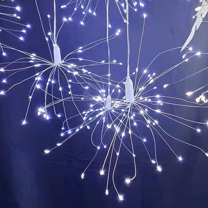 📢📢50 % RABATT! ⏰Weihnachtsfeuerwerk LED-Lichterkette aus Kupferdraht