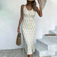 📢📢60% RABATT! ⏰2026 Neu eingetroffen Elegantes Kleid mit V-Ausschnitt & Pointelle-Strickmuster ✨