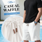 Men's Casual Waffle Knit Drawstring Shorts