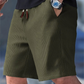 Men's Casual Waffle Knit Drawstring Shorts