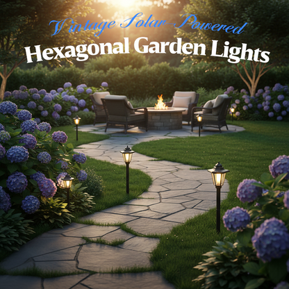 🏮 50% OFF NOW! ☀️ Vintage-Gartenleuchten im Sechseck-Design mit Solarbetrieb