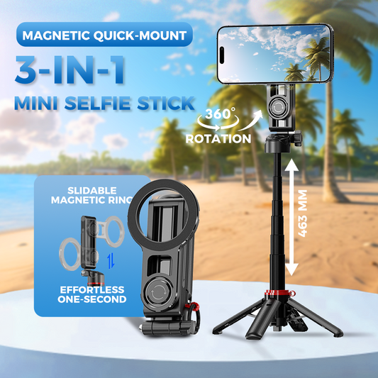 📢📢50 % Rabatt!! ⏰3-in-1 magnetischer Mini-Selfie-Stick