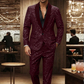 📢📢50% RABATT! ⏰Herren Smoking-Anzug in Schwarz mit Glitzer