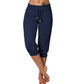 👖 50% RABATT! 🔥 Damen 3/4 Jogginghose – Strickstoff, Hoher Bund mit Kordelzug & Praktische Taschen für Sport & Freizeit 🌸