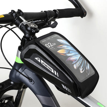 📢📢50 % Rabatt!! ⏰Wasserdichte Fahrrad Oberrohrtasche – Hardcase Handyhalter für MTB & Rennrad🚴📲
