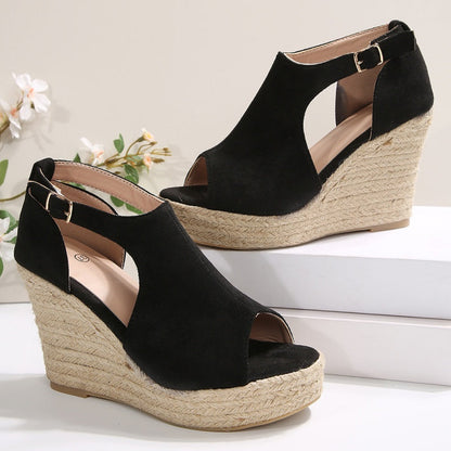 📢📢50 % Rabatt!! ⏰Damen-Sandalen mit Plateau und Schnallenriemen