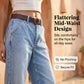 🛍️👖Damen-Jeans mit hoher Taille und verkürztem Schnitt
