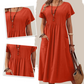 👗 50% RABATT! ✨ Faltenkleid für Damen mit Kurzen Ärmeln & Taschen – Bequem, Leicht & Perfekt für Den Sommer ☀️