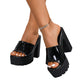 Slip-On Open Toe Lug Sole Sandals