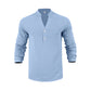 📢📢50 % Rabatt!! ⏰Lässiges Henley-T-Shirt für Herren