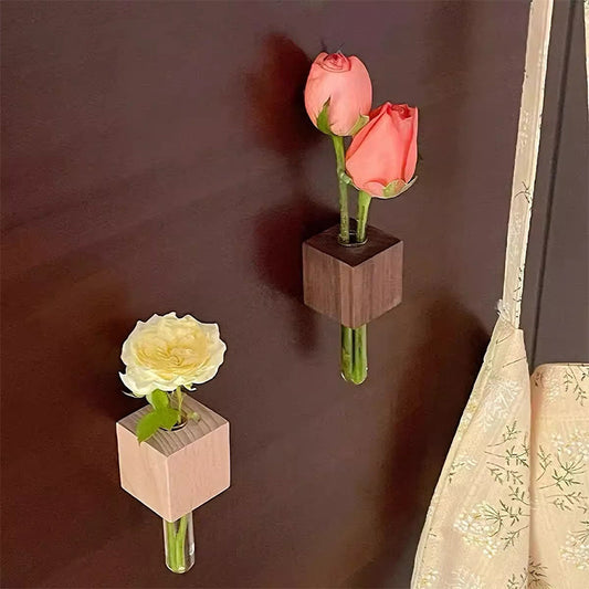 📢📢50 % Rabatt!! ⏰Magnetische Holzvase mit Reagenzglas