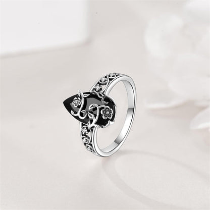 📢📢50 % Rabatt!! ⏰ Böhmische Ranken, Schwarzer Edelstein & Filigranes Design für Zeitlose Eleganz✨