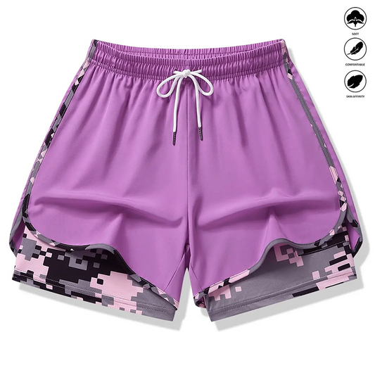 📢📢50 % Rabatt!! ⏰Lässige Sportshorts für Damen mit integriertem Innenfutter